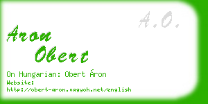 aron obert business card